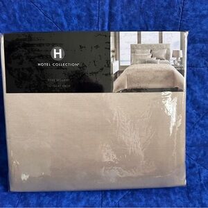 NEW Hotel Collection Crystalle 78x80” King Tan Gold Bedskirt 16" Drop NOS $120